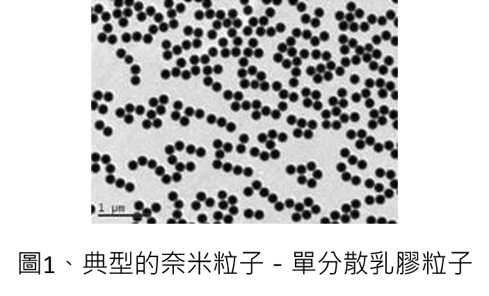 典型的奈米粒子－單分散乳膠粒子